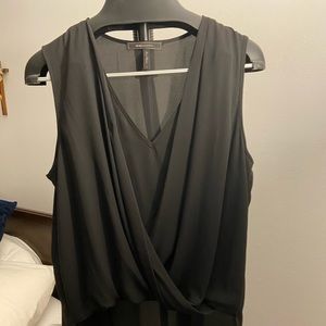 Layered sleeveless blouse